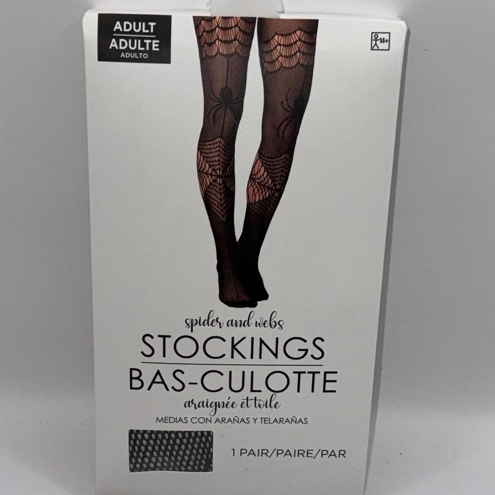 Spider and Webs Stockings - Black